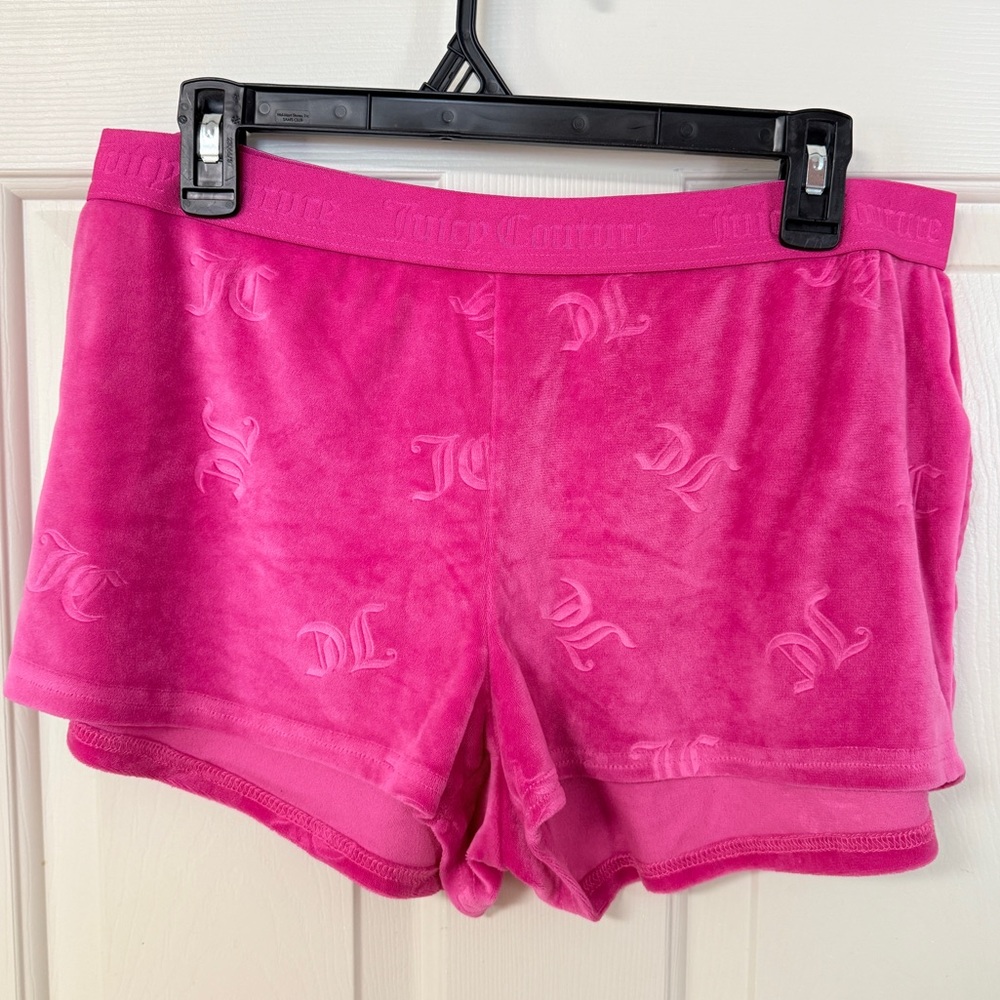 Juicy Couture Fuchsia Velour Lounge Shorts